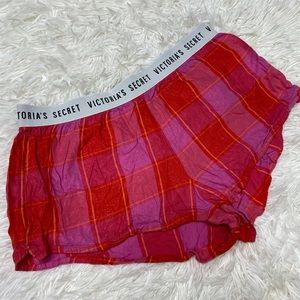 Victoria’s Secret Pink Plaid Sparkle Sleep Shorts